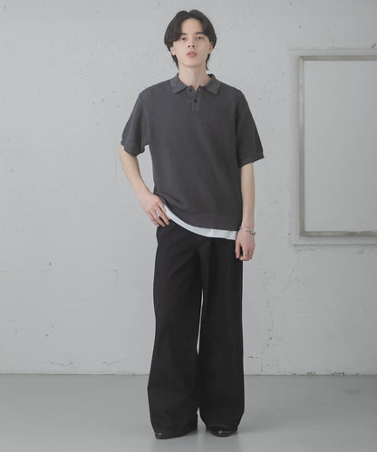 可水洗 輕盈混色針織 POLO衫
