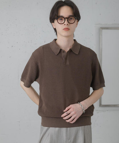 可水洗 輕盈混色針織 POLO衫