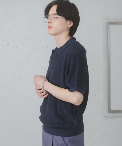 可水洗 輕盈混色針織 POLO衫