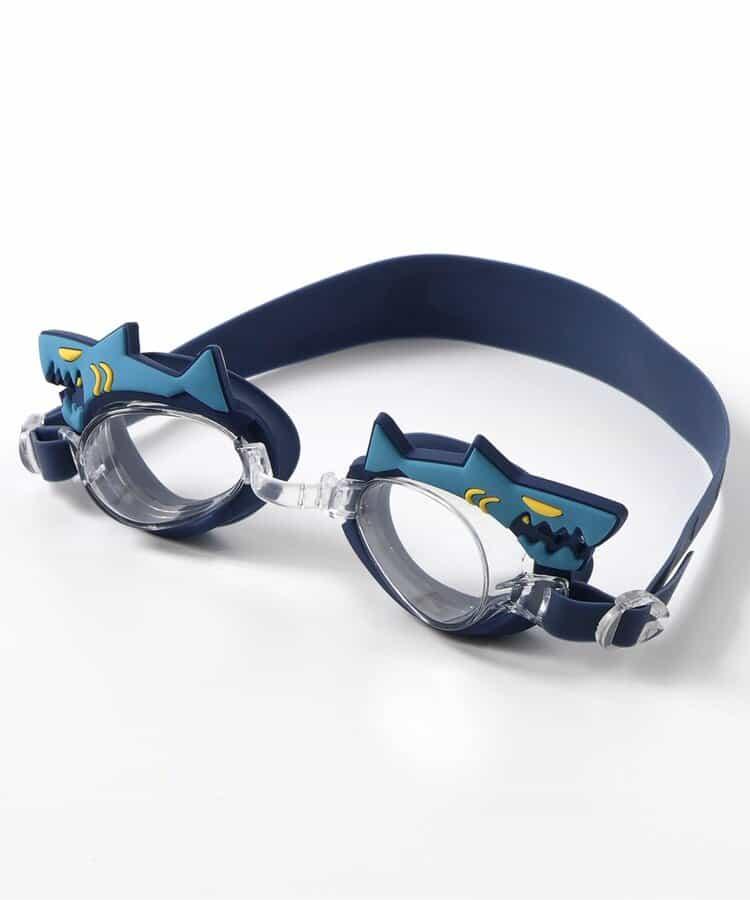 兒童鯊魚造型黑色泳鏡