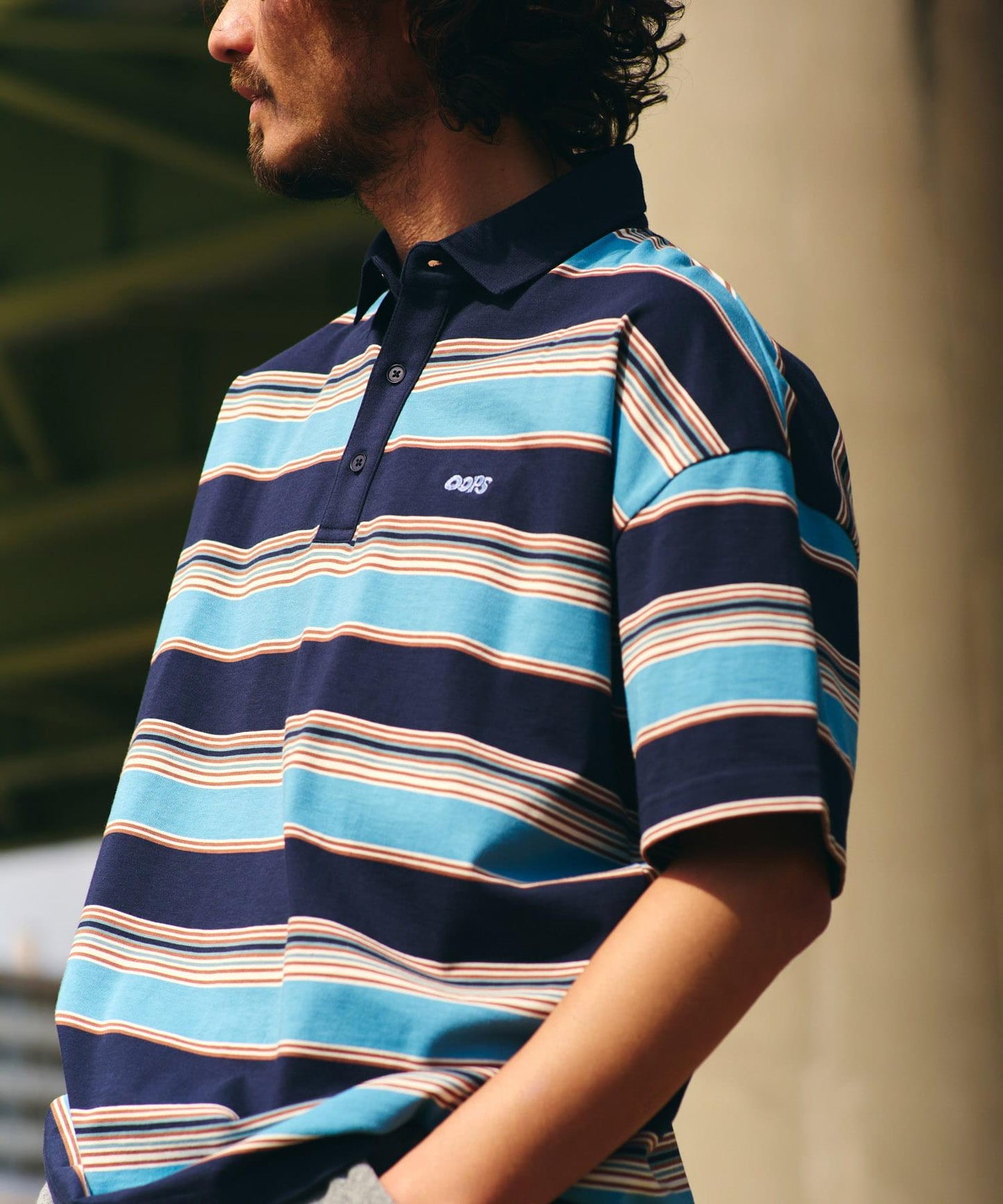OOPS 接觸冷感條紋POLO衫