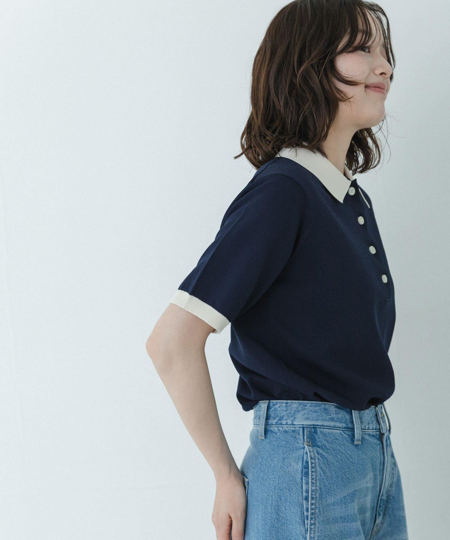 配色領 針織 Polo衫