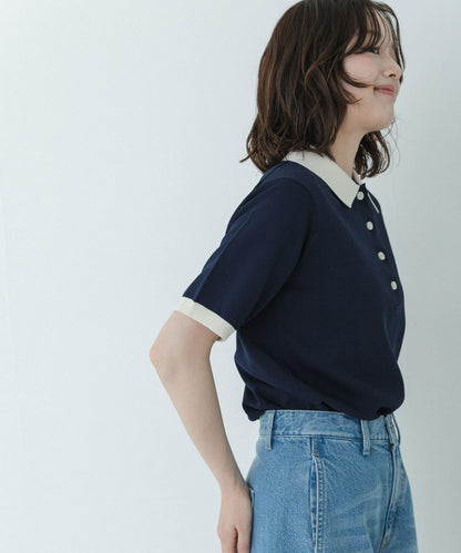 配色領 針織 Polo衫
