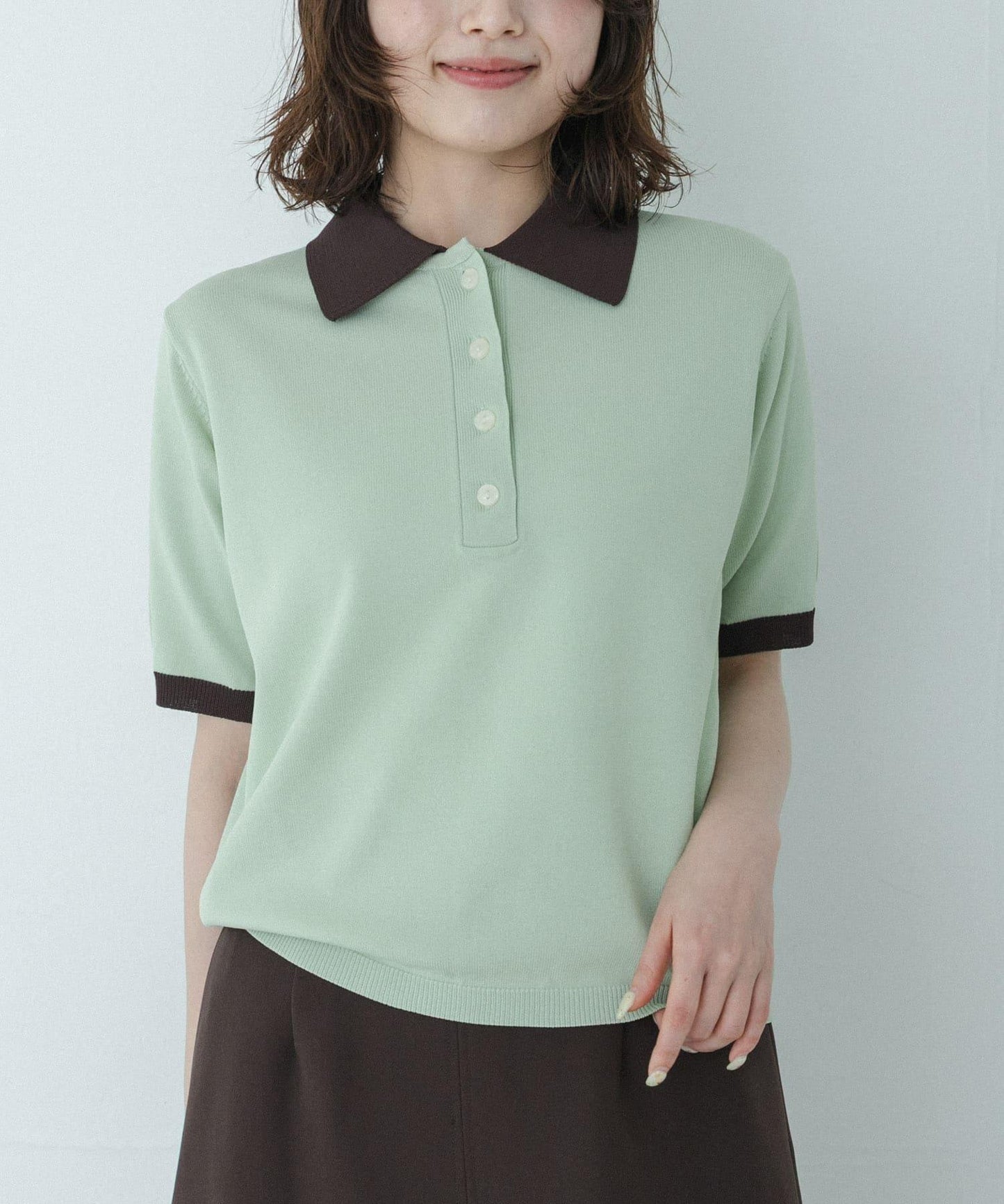 配色領 針織 Polo衫