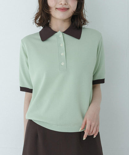 配色領 針織 Polo衫