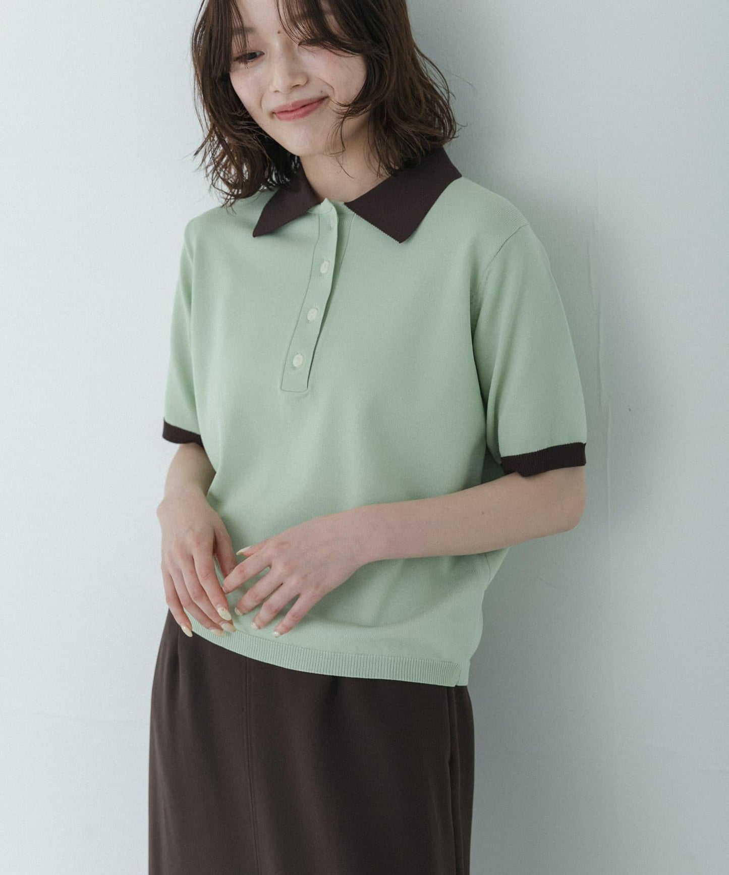 配色領 針織 Polo衫