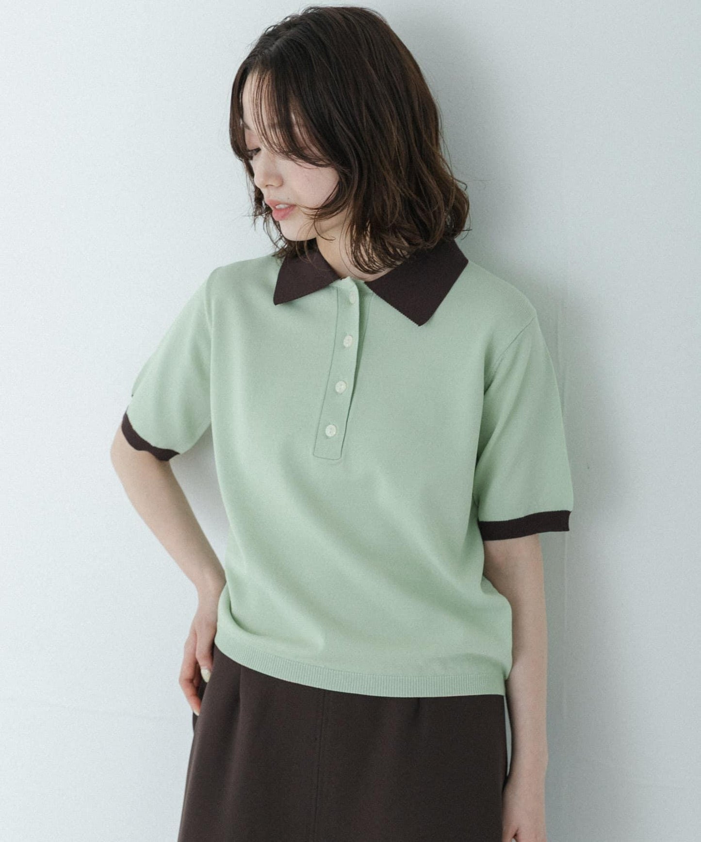 配色領 針織 Polo衫