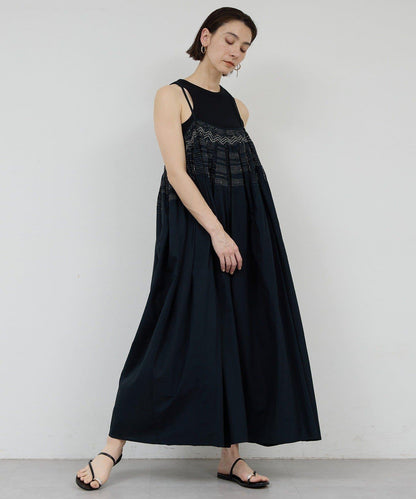 Dhritië 刺繡 吊帶連體褲