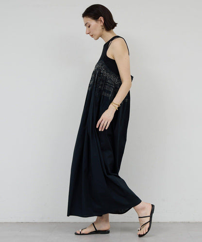 Dhritië 刺繡 吊帶連體褲