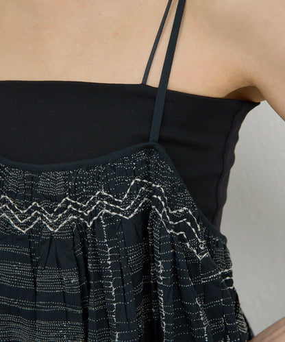 Dhritië 刺繡 吊帶連體褲