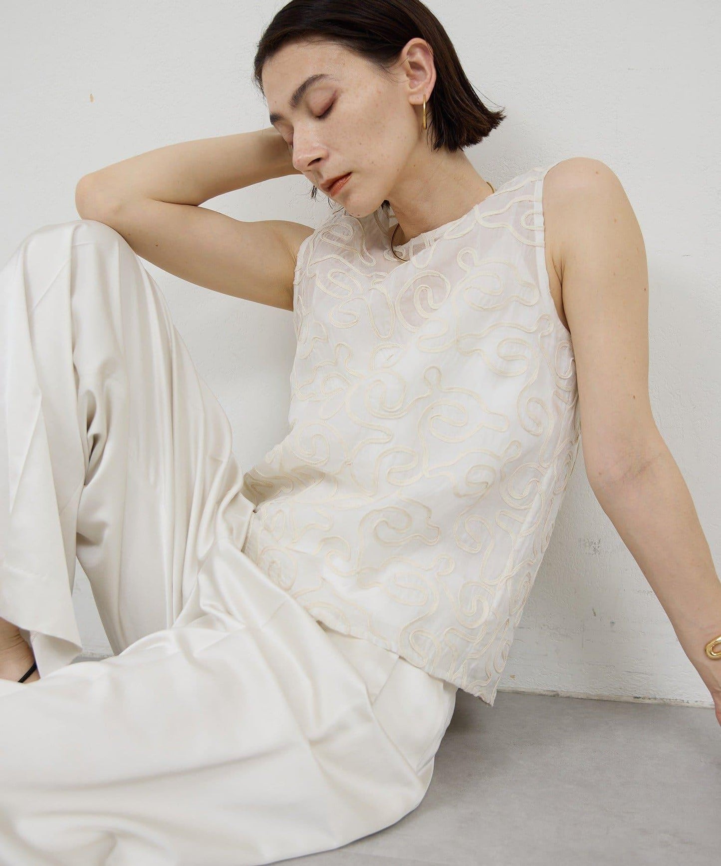 Dhritië 線繩刺繡 吊帶上衣