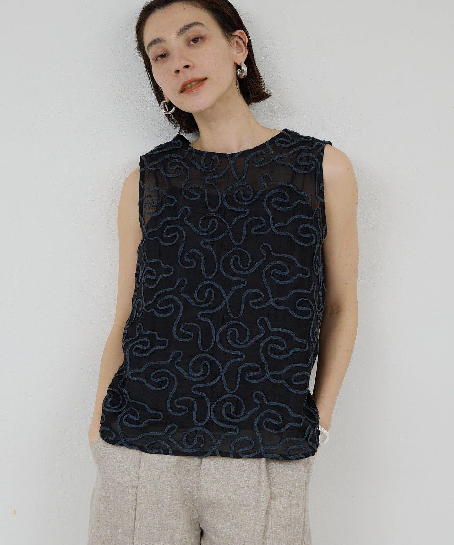Dhritië 線繩刺繡 吊帶上衣