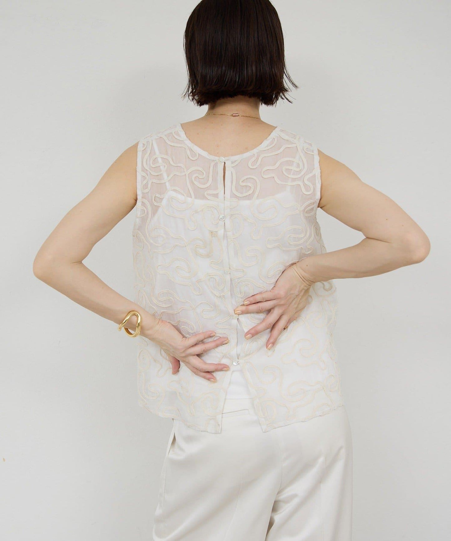 Dhritië 線繩刺繡 吊帶上衣