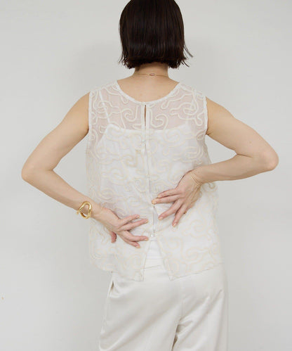 Dhritië 線繩刺繡 吊帶上衣
