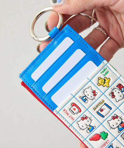 HELLO KITTY（Hello Kitty） ear聯名系列 真皮卡片零錢包