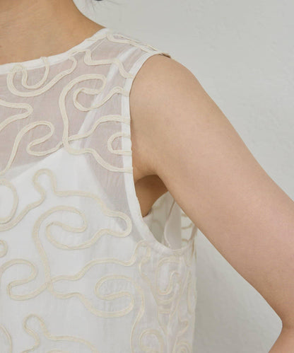 Dhritië 線繩刺繡 吊帶上衣