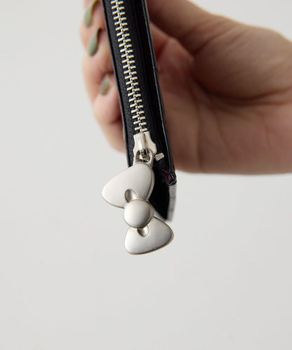 HELLO KITTY（Hello Kitty） ear聯名系列 真皮卡片零錢包