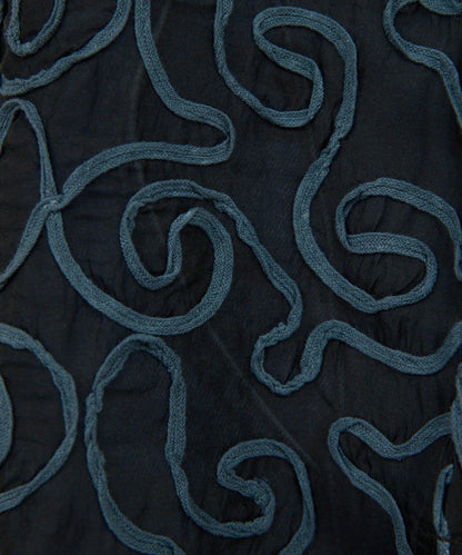 Dhritië 線繩刺繡無袖連衣裙
