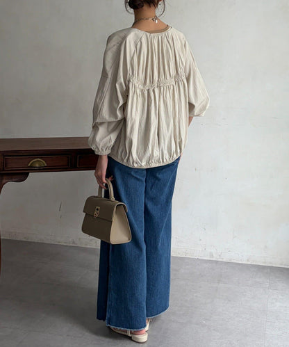 人造絲尼龍抽褶短外套