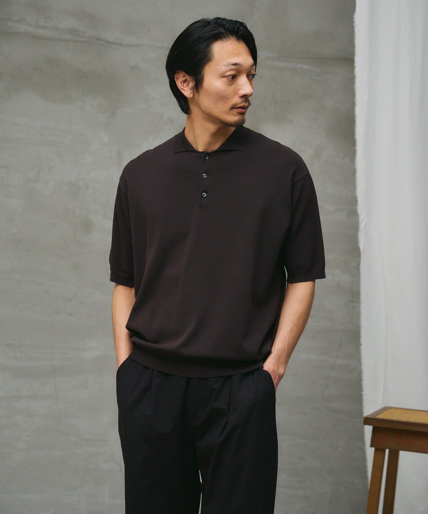 paradigm 棉莫代爾針織POLO衫 U款