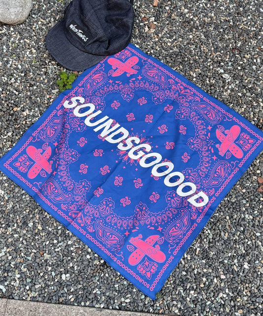 SOUNDS GOOOOD 全印花頭巾