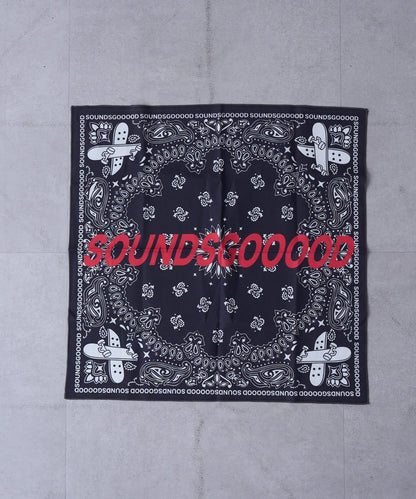 SOUNDS GOOOOD 全印花頭巾