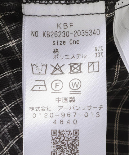 前排扣 格紋 荷葉邊 女襯衫