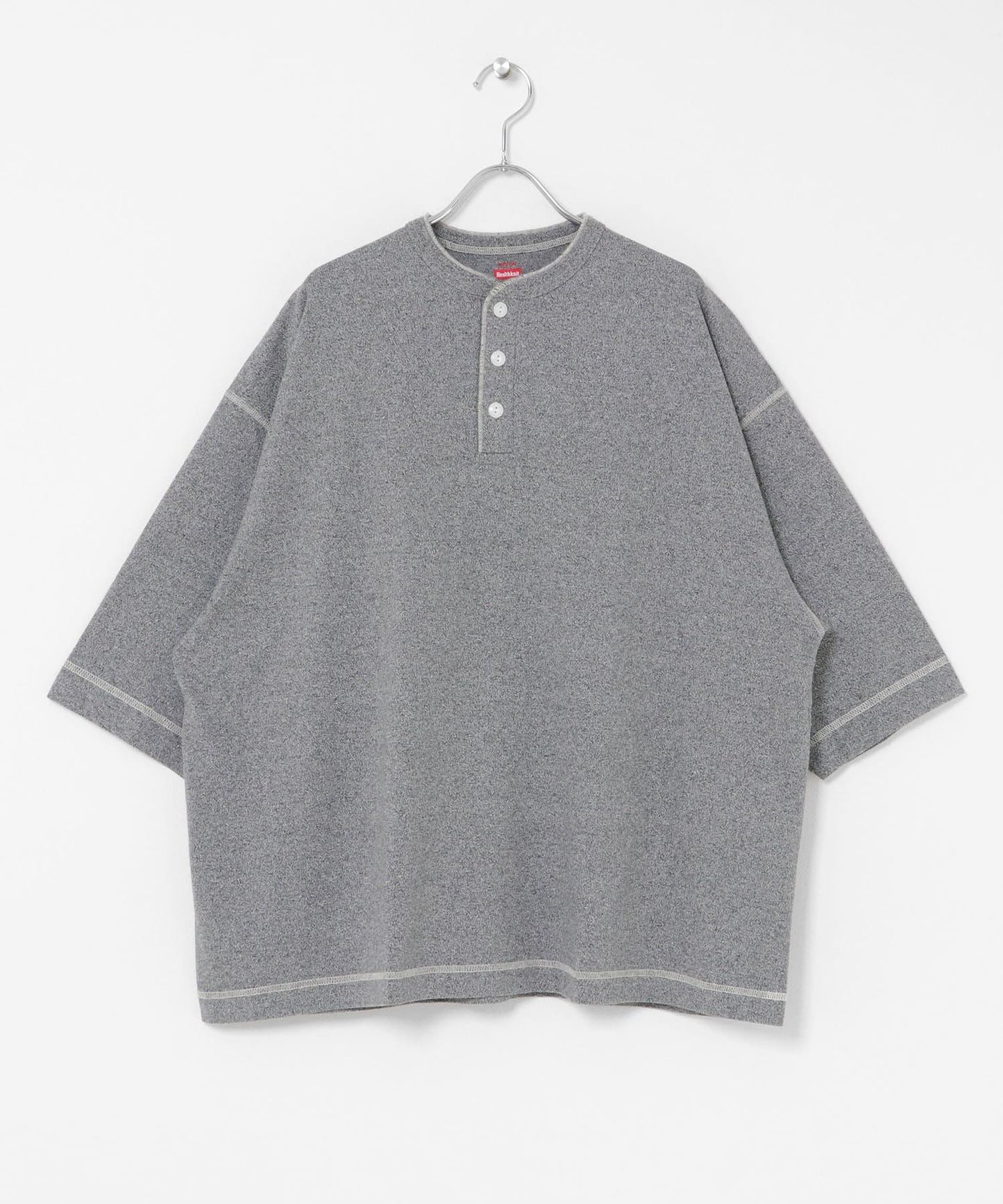 Healthknit×SENSE OF PLACE 亨利領T恤