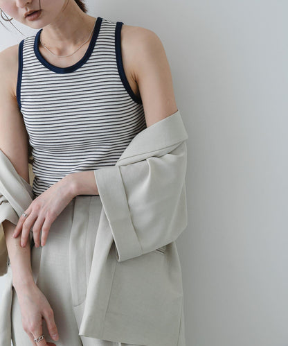 Healthknit×SENSE OF PLACE 條紋背心