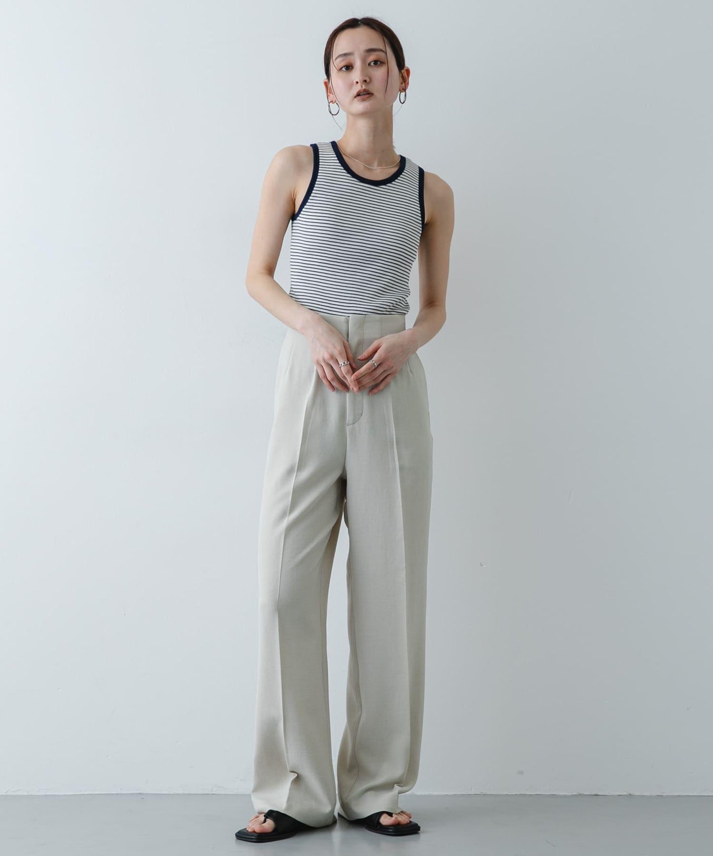Healthknit×SENSE OF PLACE 條紋背心