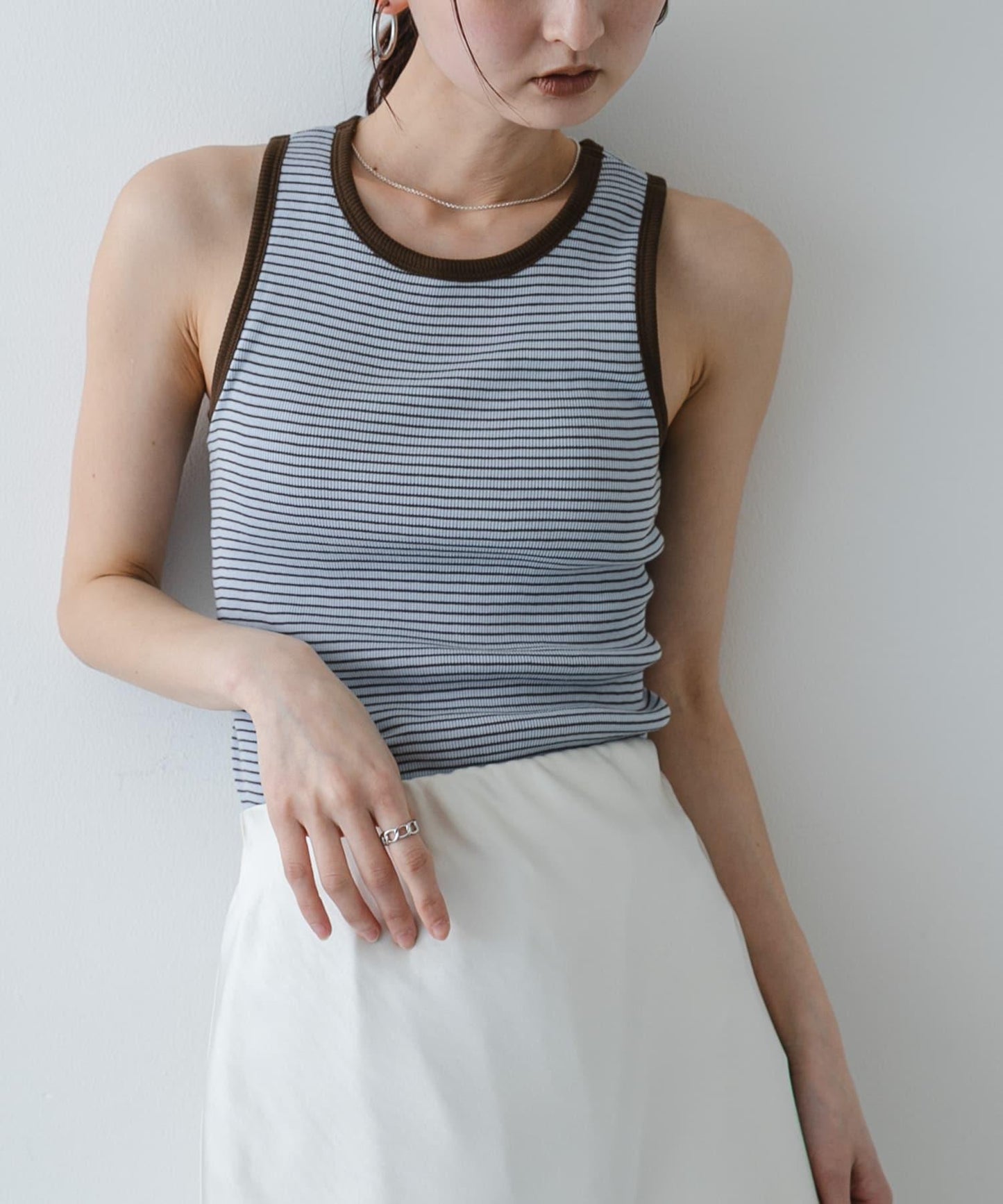 Healthknit×SENSE OF PLACE 條紋背心