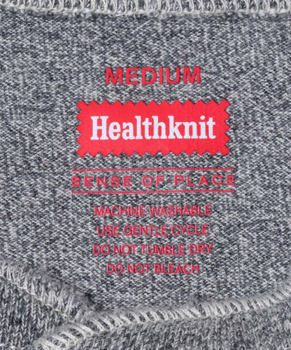 Healthknit×SENSE OF PLACE 亨利領T恤