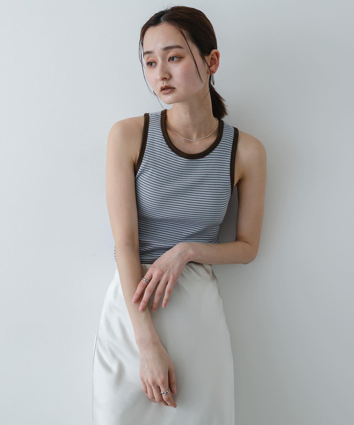 Healthknit×SENSE OF PLACE 條紋背心