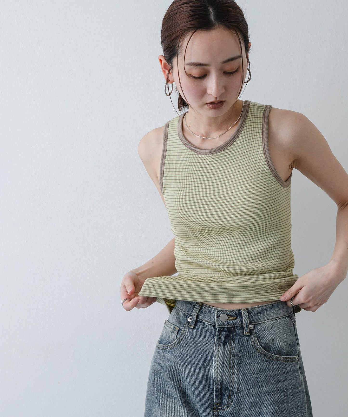 Healthknit×SENSE OF PLACE 條紋背心