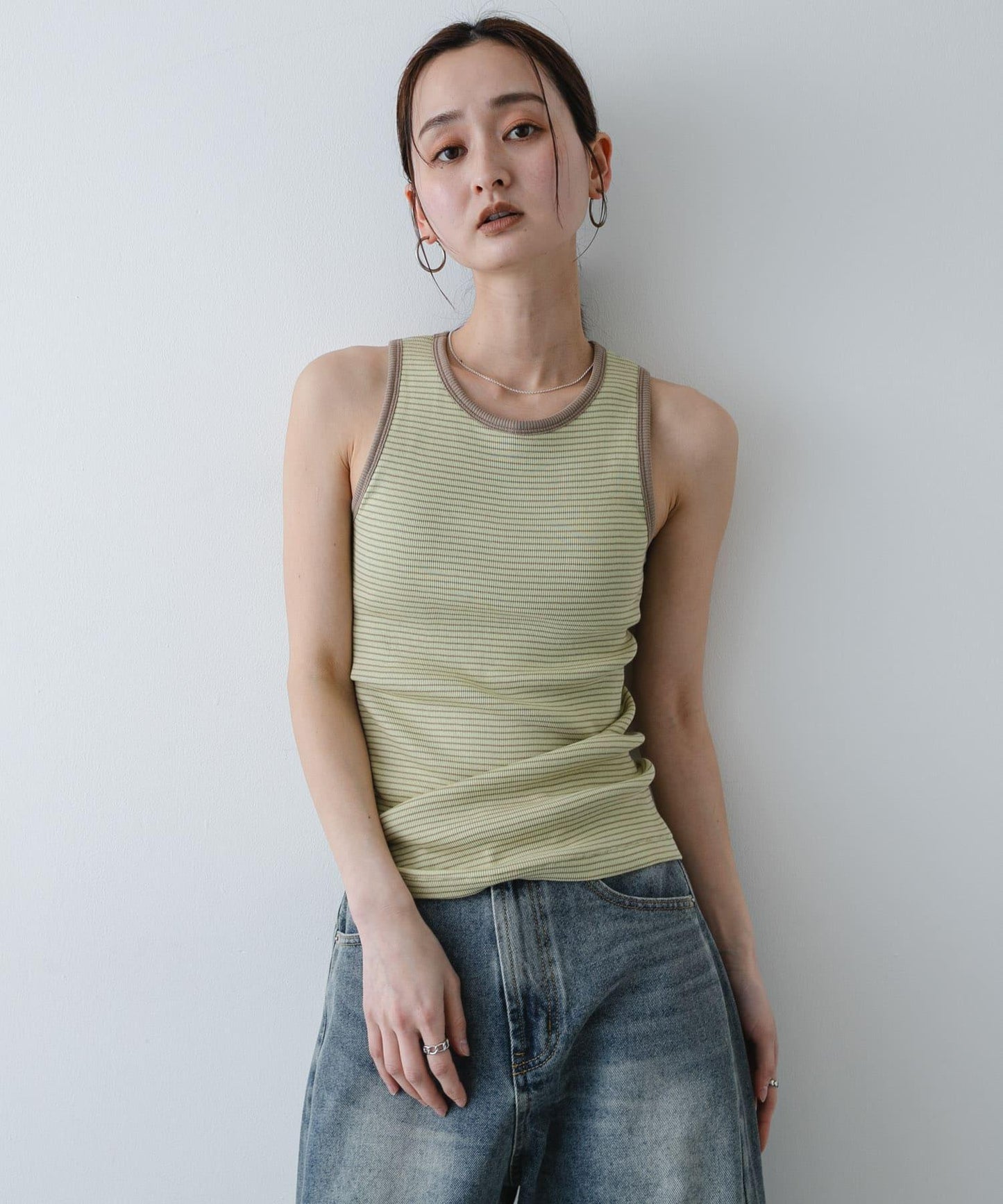 Healthknit×SENSE OF PLACE 條紋背心