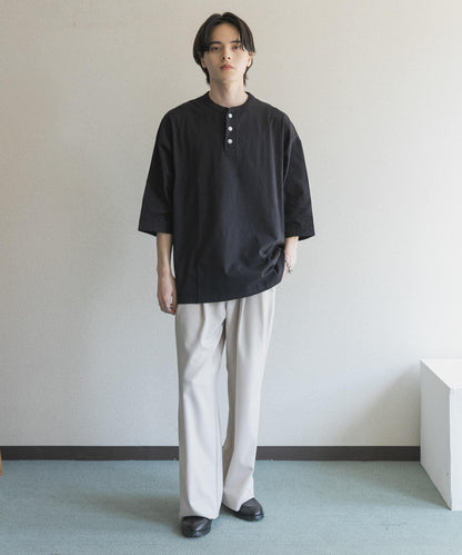 Healthknit×SENSE OF PLACE 亨利領T恤