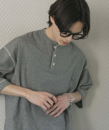 Healthknit×SENSE OF PLACE 亨利領T恤