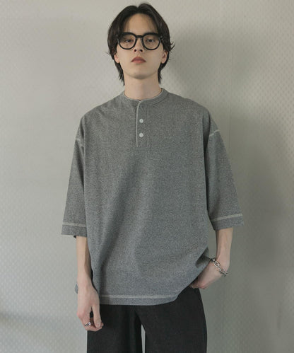Healthknit×SENSE OF PLACE 亨利領T恤