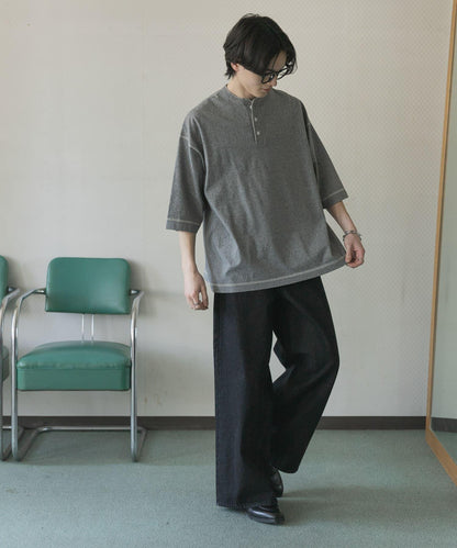 Healthknit×SENSE OF PLACE 亨利領T恤