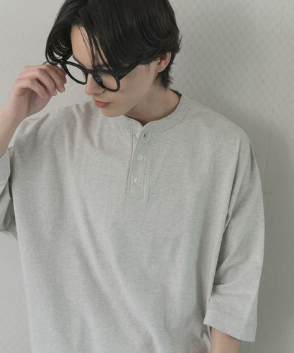 Healthknit×SENSE OF PLACE 亨利領T恤