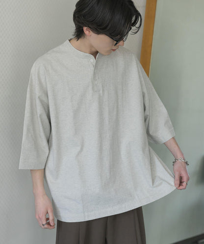 Healthknit×SENSE OF PLACE 亨利領T恤