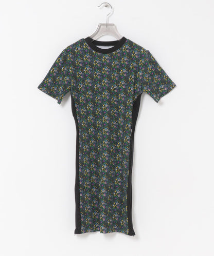 NOMARHYTHM TEXTILE 小碎花華夫格連衣裙