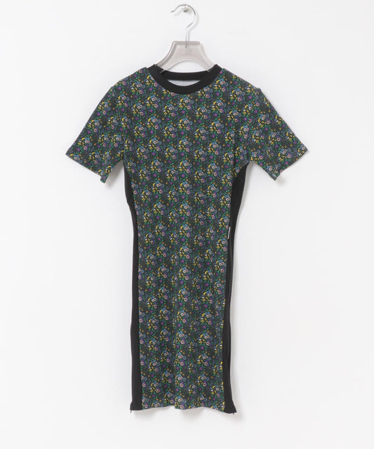 NOMARHYTHM TEXTILE 小碎花華夫格連衣裙