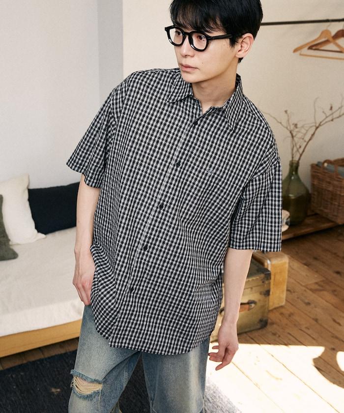 單點刺繡 短袖襯衫
