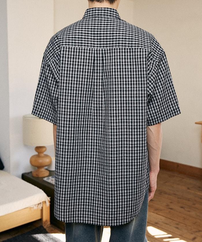 單點刺繡 短袖襯衫