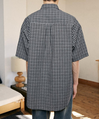 單點刺繡 短袖襯衫