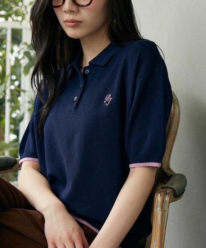 接觸冷感 配色袖 夏季針織 Polo衫
