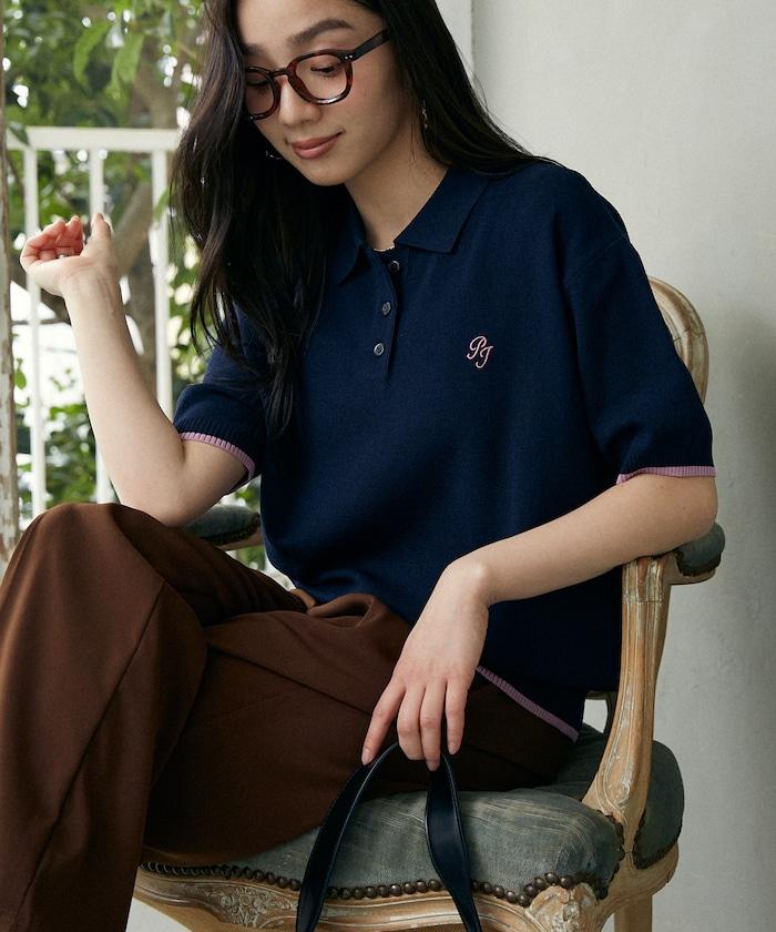 接觸冷感 配色袖 夏季針織 Polo衫