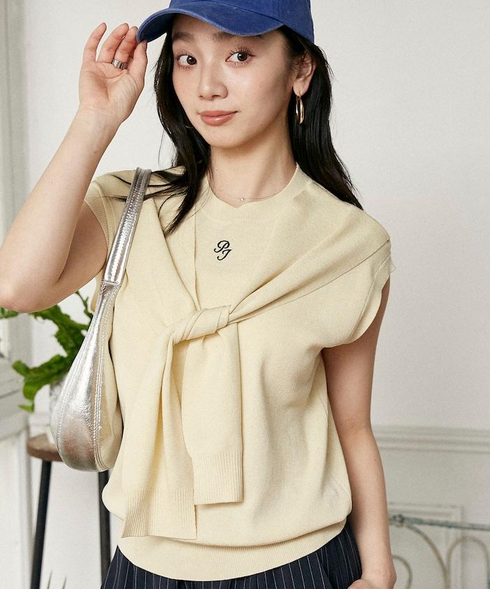 接觸涼感 肩掛款無袖 針織 上衣