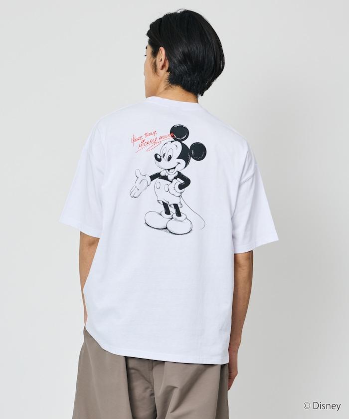 DISNEY（迪士尼） ミッキーマウス 背部印花 圓領T恤